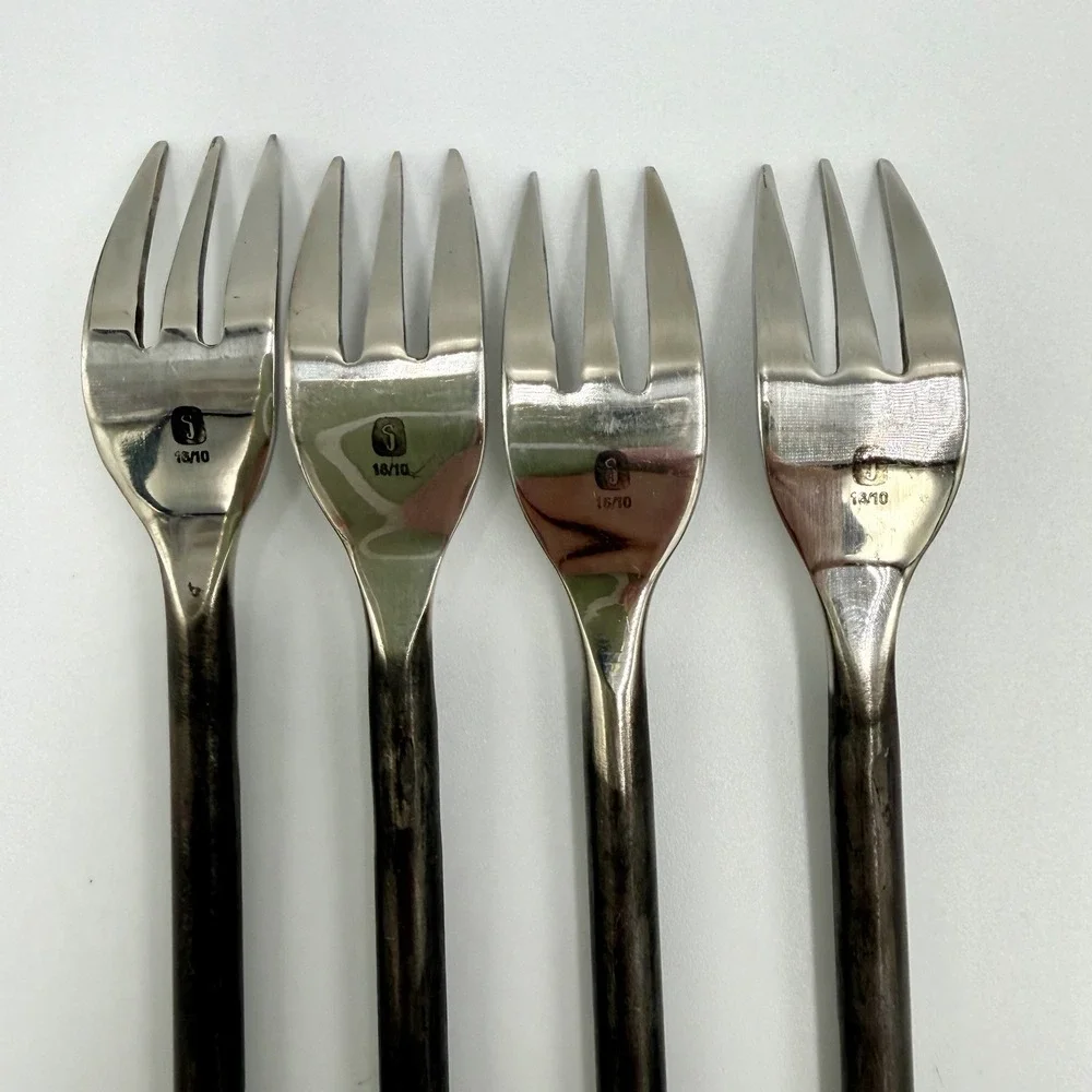 Gourmet Settings (GS) TREBLE CLEF 18/10 Stainless Steel Cocktail Forks SET OF 4